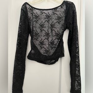 BLACK, LACE, OPEN BACK
